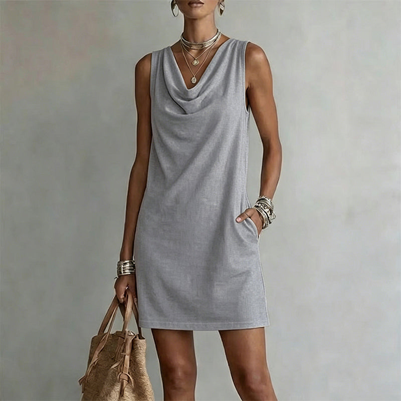 Sophia | Elegant Slim Fit Cowl Neck Dress