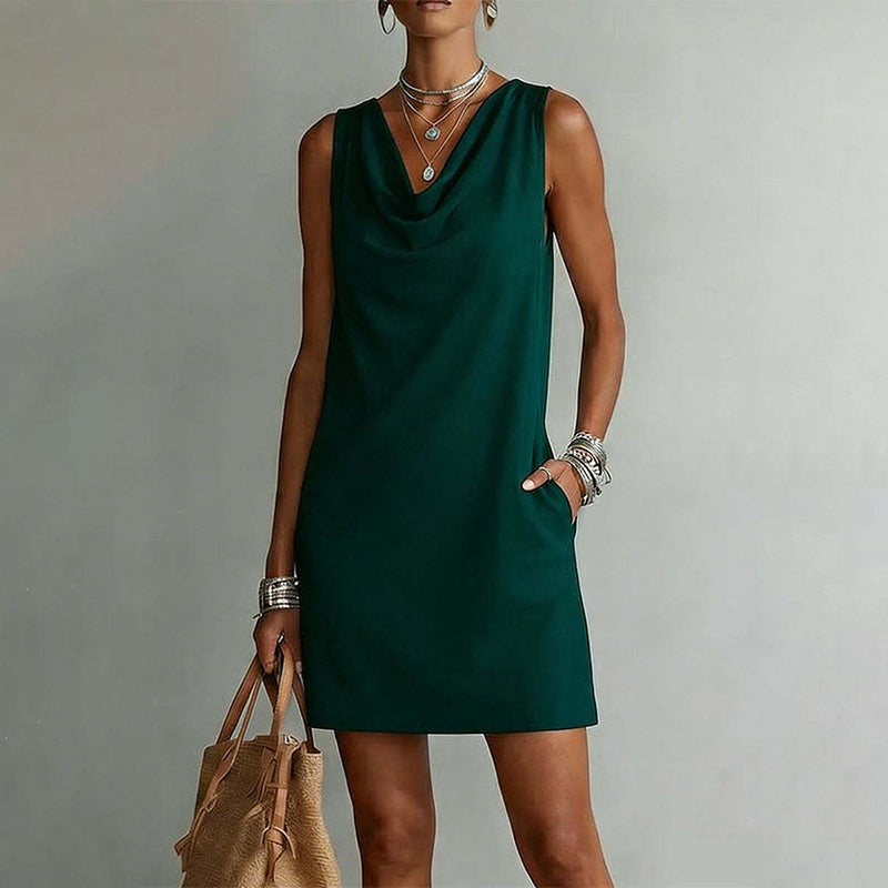 Sophia | Elegant Slim Fit Cowl Neck Dress