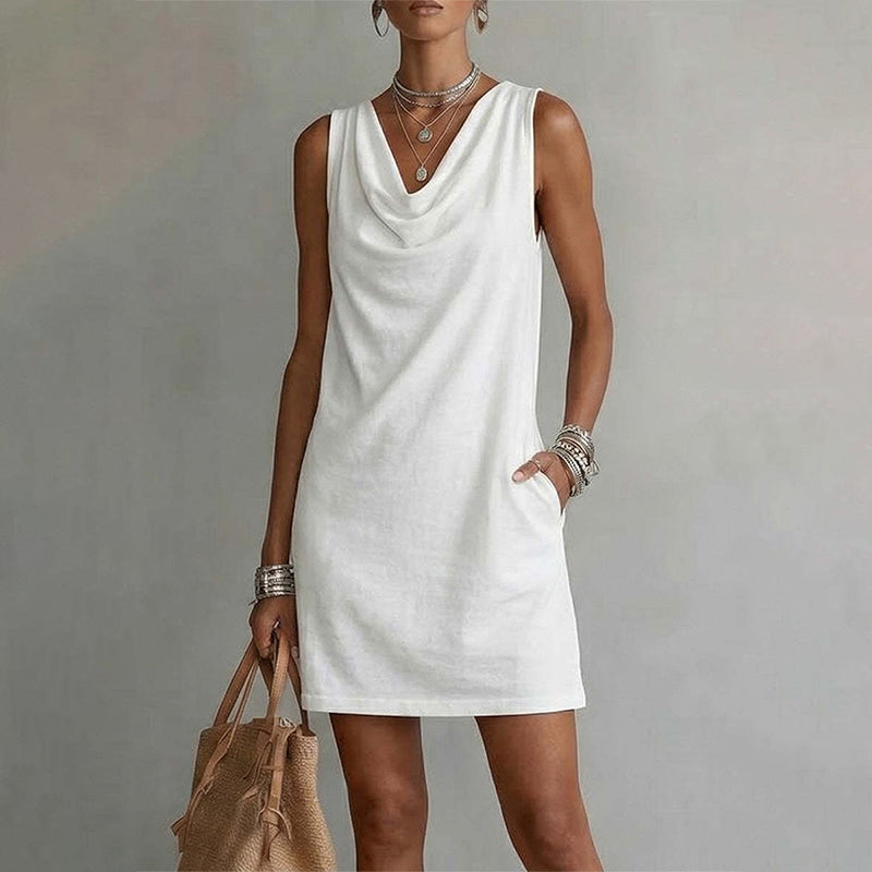 Sophia | Elegant Slim Fit Cowl Neck Dress
