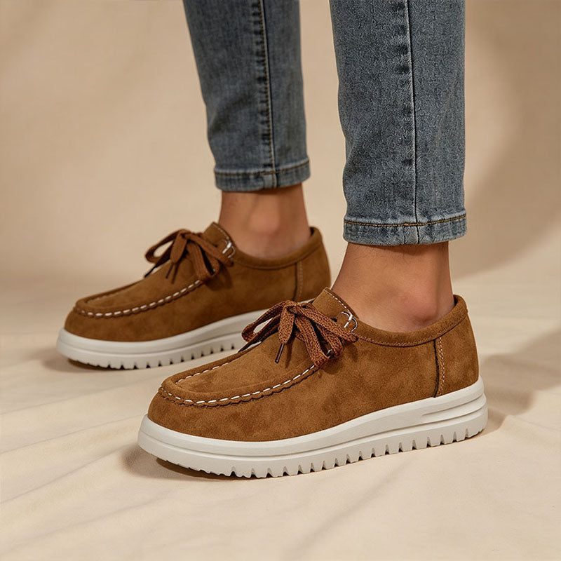 Kelly | Classic Lace-Up Platform Loafers
